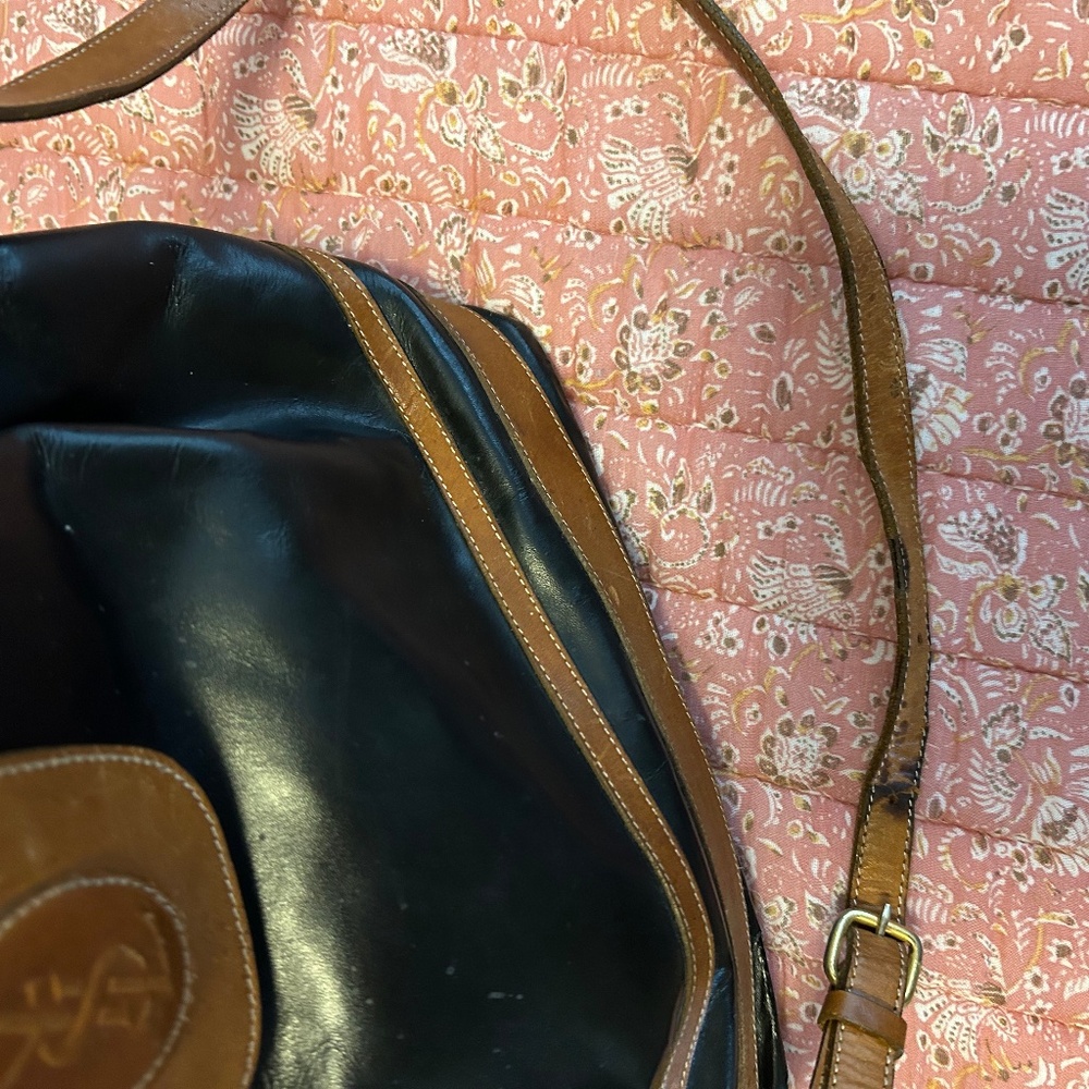 Vintage Yves St Laurent leather bucket bag